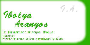 ibolya aranyos business card